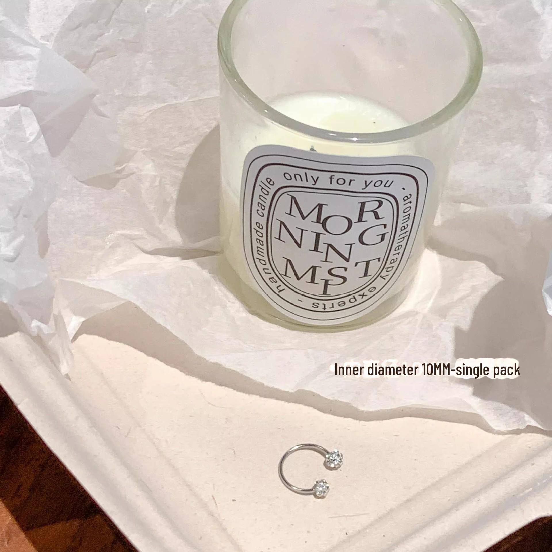 

Серьги-гвоздики в форме подковы с двойной застежкой-пряжкой Radiant Diamond — дизайн из титановой стали для женщин, способствующий здоровому сну 10mm серебряный