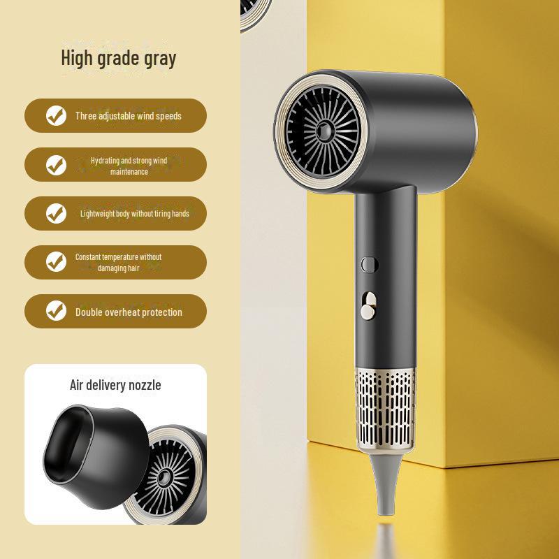 

Мощный ионизированный фен с контролем температуры и быстрой сушкой благодаря высокой скорости потока воздуха 1600W, 3 gears of hot cold air,gear indicator