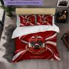 Austria Football Pattern 3 Pieces Bedding Set Soft Microfiber Duvet Cover with Pillow Cases for Bedroom