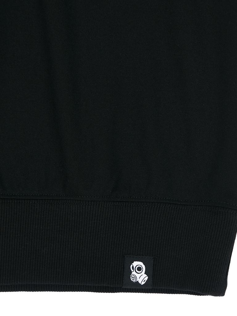 Jeimiweseuteu Half-Zip Jersey Point Collar T-Shirt (Black)