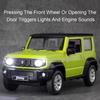 Échelle 1:26 Maquette de Voiture Jouet Suzuki Jimny Son et Lumière de Simulation Pull Back Alliage Moulé Sous Pression Véhicules Tout-Terrain Jouets de Décoration pour Enfants