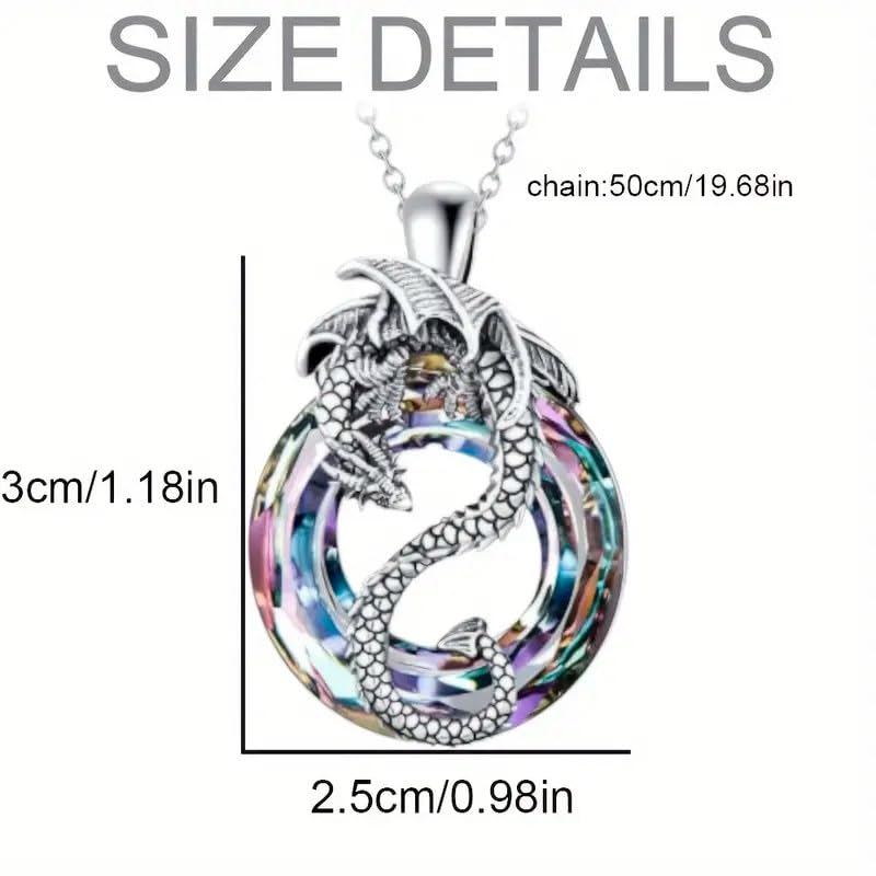 [Magic of Sedona] Celtic Dragon Girl's Pendant (Ouroboros (Rainbow)) Dragon Amulet (pen-dra-ty2b) Bring a little magic into your everyday life