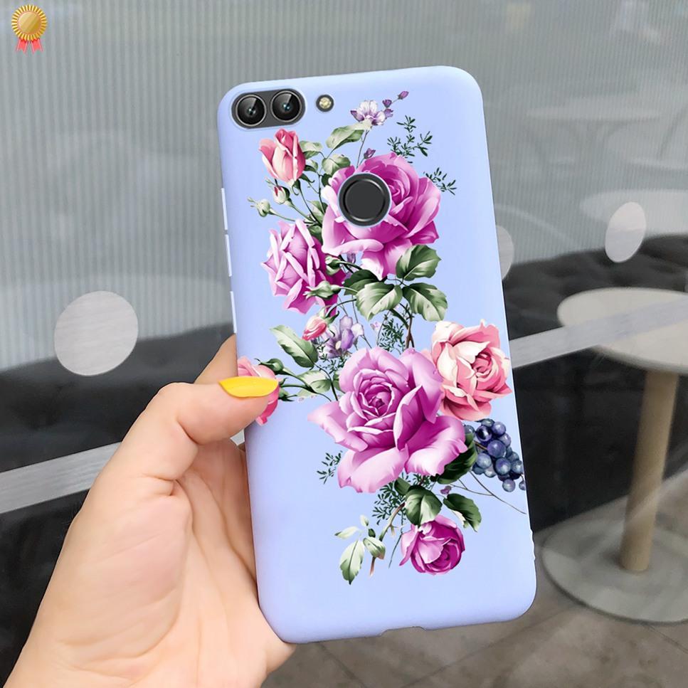 Für Huawei P Smart Hülle Niedliche Blume Schwarz Weiches TPU Silikon Bumper Hülle Für Huawei PSmart P Smart 2017 FIG-LX1 Handyhülle Funda