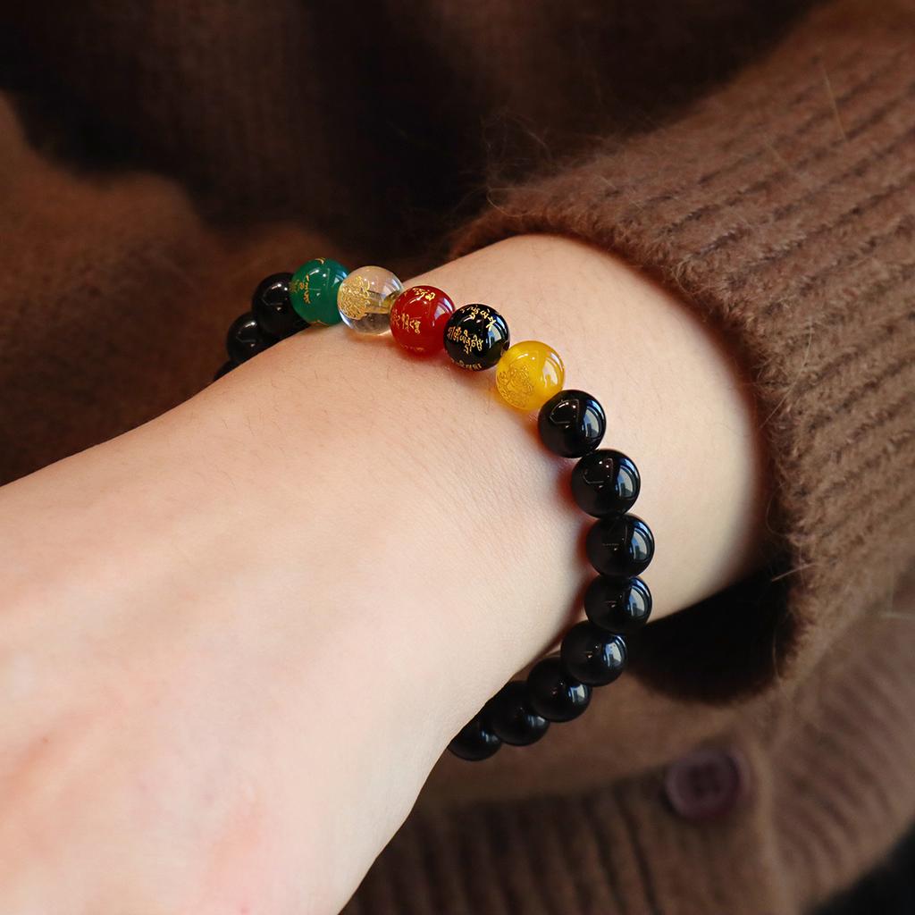Natural black agate bracelet, red agate bracelet.fashion women daily jewelry gift
