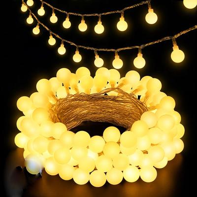 Battery Power LED Ball Garland Lights Fairy String Waterproof Outdoor Lamp Christmas Holiday Wedding Party Lights Decoration