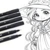 3/15Tip Black Pigment Micro-Pen Fineliner Ink PensDrawing Artist Illustration Pens Multiliner for Sketching Anime Manga Design