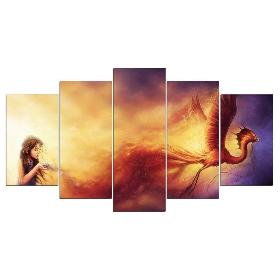 

5 шт. Born From The Ashes JoJoes художественные картины холст домашний декор без рамки декор комнаты современные абстрактные 5 шт. картины на стену