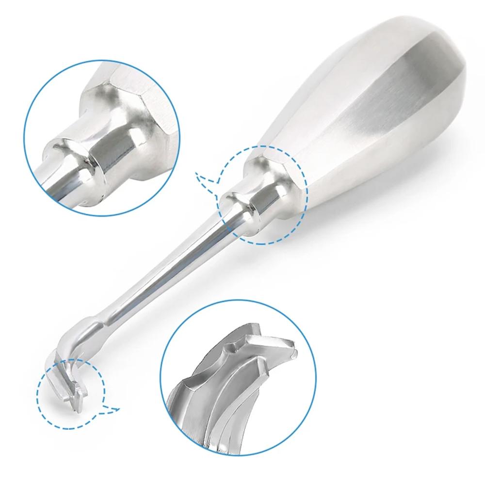 Broken Crown Remover & Root Elevator  - Endodontic Cross Spreader Drill, Dental Restoration Forceps (Stainless Steel)
