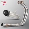 For YAMAHA MT07 FZ07 Xsr700 2014-2024 Motorcycle Exhaust Full System Escape Modified Header Front Link Pipe Three-layer Muffler