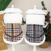 Koreanische Karo-Fleece Hunde-Winterjacke – Warmer Sherpa-Plaid-Mantel (S~XXL)