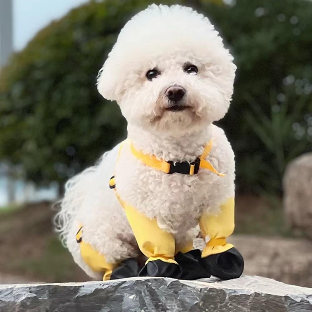 Waterproof Dog Suspender Boots Adjustable Fit Pet Paw Protector Dog Rain Booties Dog Accessories