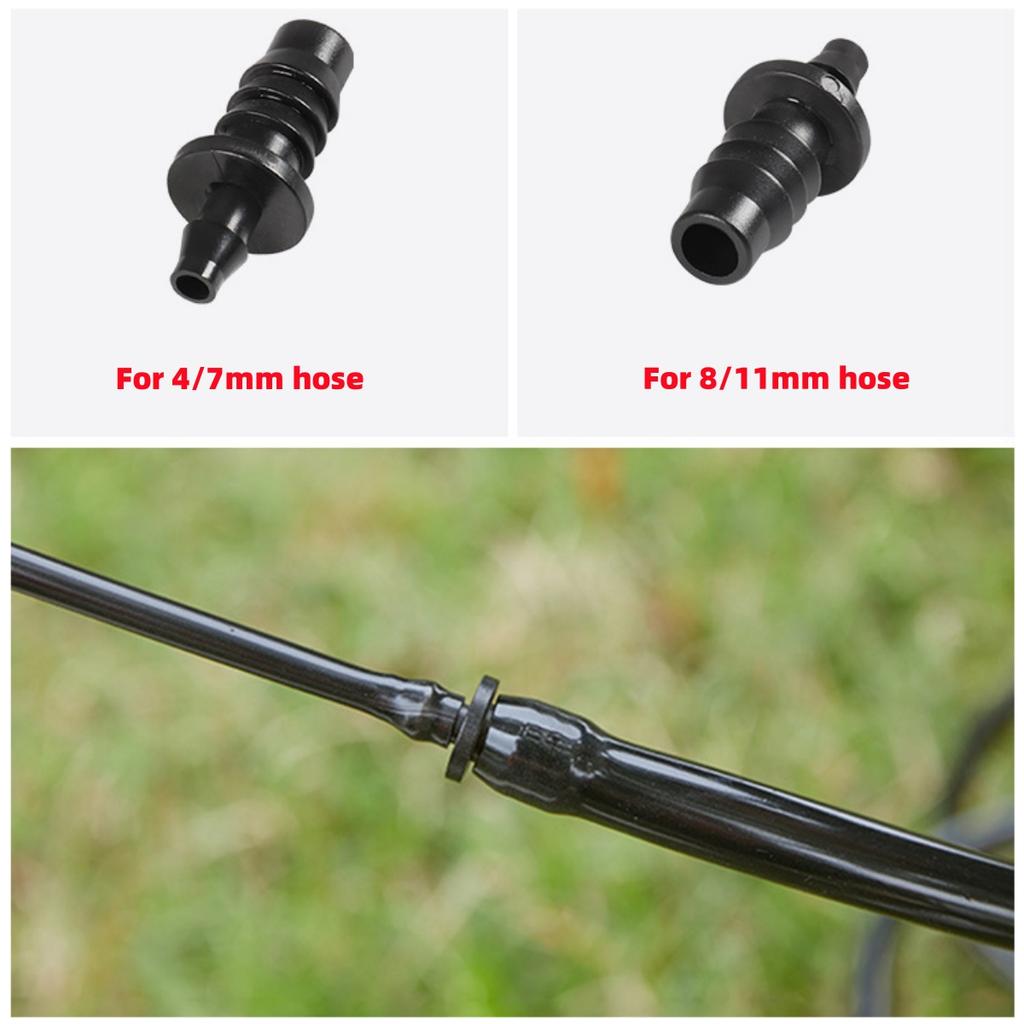 4/7mm Hose to 8/11mm Hose Straight Connector Garden Greenhouse Agriculture Micro-spray Irrigation Multi-barbs Joint 20/50/100Pcs
