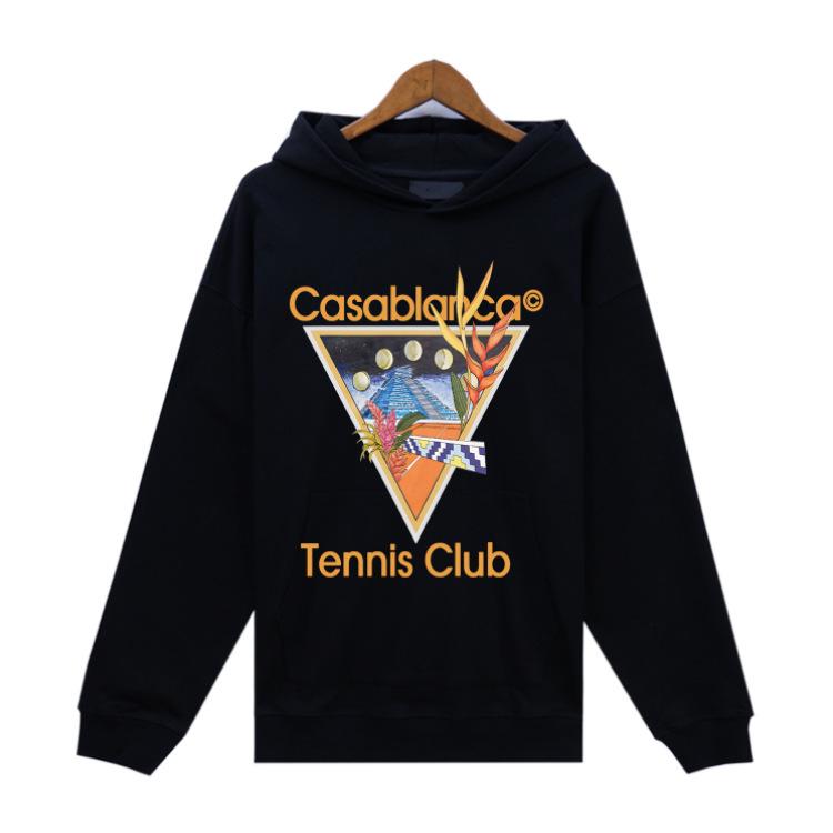 Unisex Trendy European & American Loopback Hooded Sweatshirts - Autumn/Winter, Featuring Loose Casablanca Style