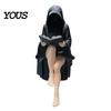 Durable Halloween Ornament Black Robe Girl Ornament, Dark Style, with Balanced Mystery Decoration Base Sitting Figurine, PLA Detailed Texture Non-fall