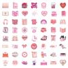 60-Piece Pink Cartoon Graffiti Sticker Set for DIY Notebooks and Water Bottles