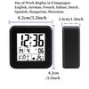 Portable Mini Digital Alarm Clock Temperature Date Week Touch Backlight Snooze Table Clock 12/24H Battery Powered LCD Clock