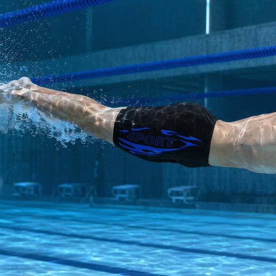 Professional Men Swim Jammers, Athletic Competitive Racing Training Swimming Shorts, Quick-Drying Swim Trunks Swimsuit Swimwear