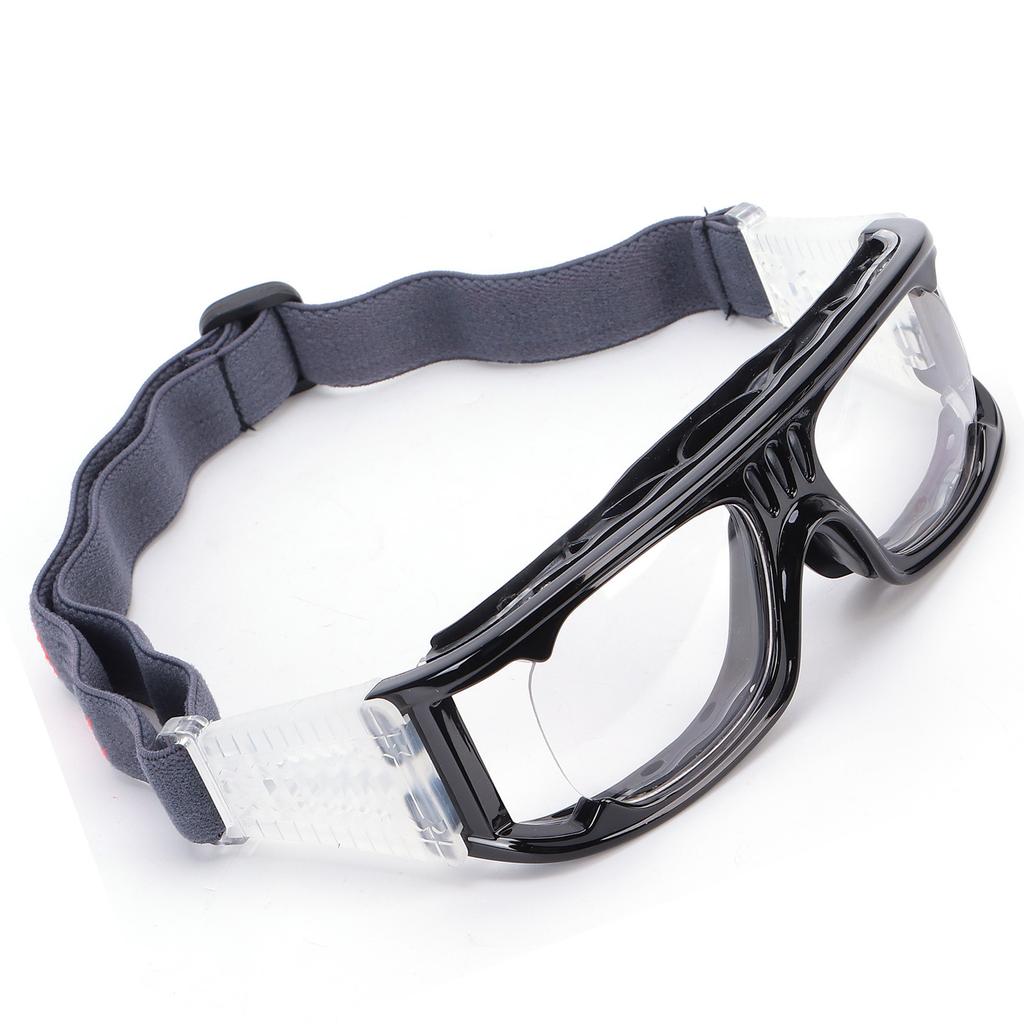 Sports Goggles UltravioletProof Impact Resistance Scratchproof Football Protective Glasses(Black )