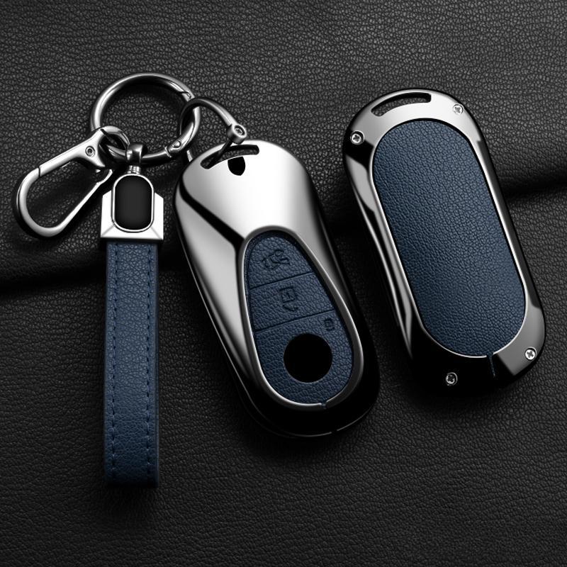 Alloy Style Car Key Case Cover Shell for Mercedes Benz 2023/24 C 260 S  Class W206 W223 S350 C260 C300 /400/450/500 Keychain