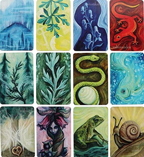 Kancharo Oracle Cards, 42-Card Set, Tarot Reading [Liminal Spirits Oracle], Includes Japanese Oracle Card Basic Instructions & Pouch (Authentic)