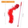 2-Piece Cat Toy Set Feather Toy with Replacement Feather Sticks, Fun Cat Toy, Pet Supplies, Exercise Relief, Stress Relief, Indoor Games, Fun Cat