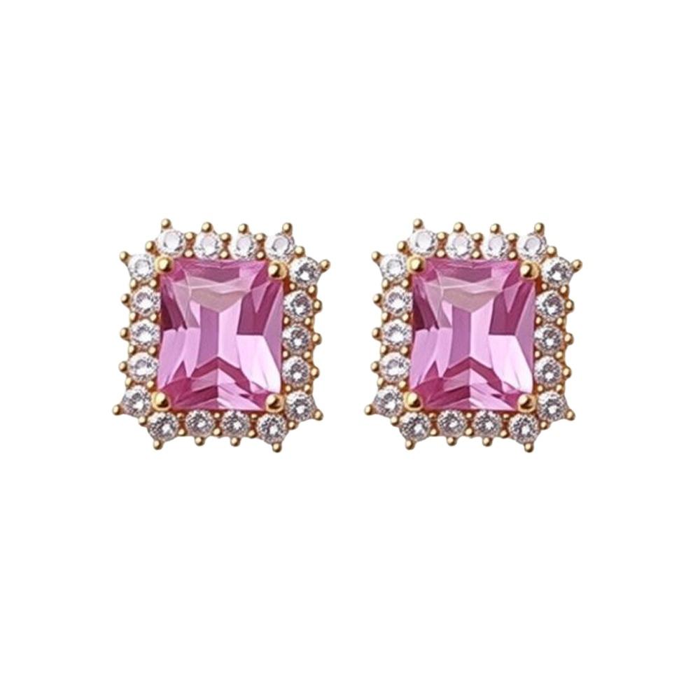 

2Pcs Glitter Crystal Spacer Beads Rhombus Shape Rectangular Shape Bracelets Beads Bottom Faltback Rhinestone Glass