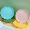Large-capacity Round Plate of Wheat Straw, Household Multi-functional Fruit Plate, Plastic Plate for Water, Snacks and Candies