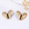 Temperament Light Luxury Marine Animal Alloy Conch Geometric Love Shape Irregular Texture Glossy Earrings