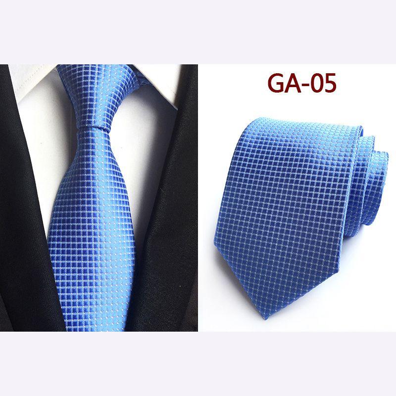 Men Silk Plaid Wedding Cravate Pour Jacquard Woven Necktie