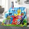 Sesame Street Theme Printed Blanket - Perfect for Couch, Bed, Travel & Outdoor Use | Machine Washable, Cozy & Durable.