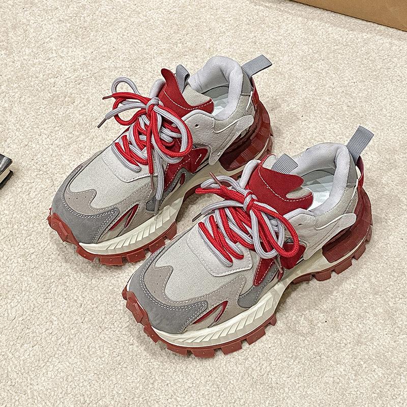 

Туфли Forrest Gump на толстой подошве в тон, женские, новые, с мягкой подошвой, для спорта и отдыха, модные туфли для пап на осень и зиму 2025 года 35 серый