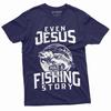 Men's Fishing Story T-shirt Jesus Funny Shirt Fisherman Gifts Dad Tee For Him