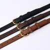 Ceinture Minimaliste Luxe Léger pour Femme Tendance Mode Cuir Polyvalente Élégante Haut de Gamme Première Couche Cuir de Vachette Ceinture Fine pour Femme