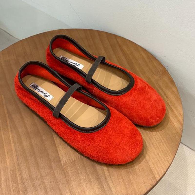 

Мода Мода Тупой носок Женские Мэри Джейн Балетки Обувь Мягкая Женская Обувь Слипоны Неглубокие Женские Балетки С Обувью 35 красный