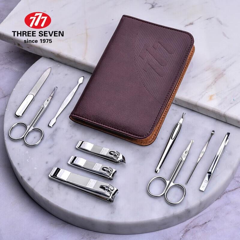 THREE SEVEN TSM-717 10-Piece Stainless Steel Manicure Set