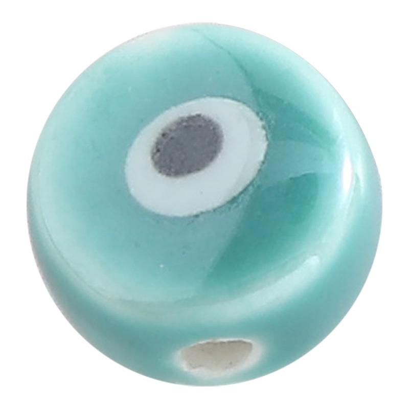 Colored Spacer Demon Eye Ceramic Bead Bracelet - DIY Jewelry Accessory with Loose Beads for Bracelets and Phone Chains