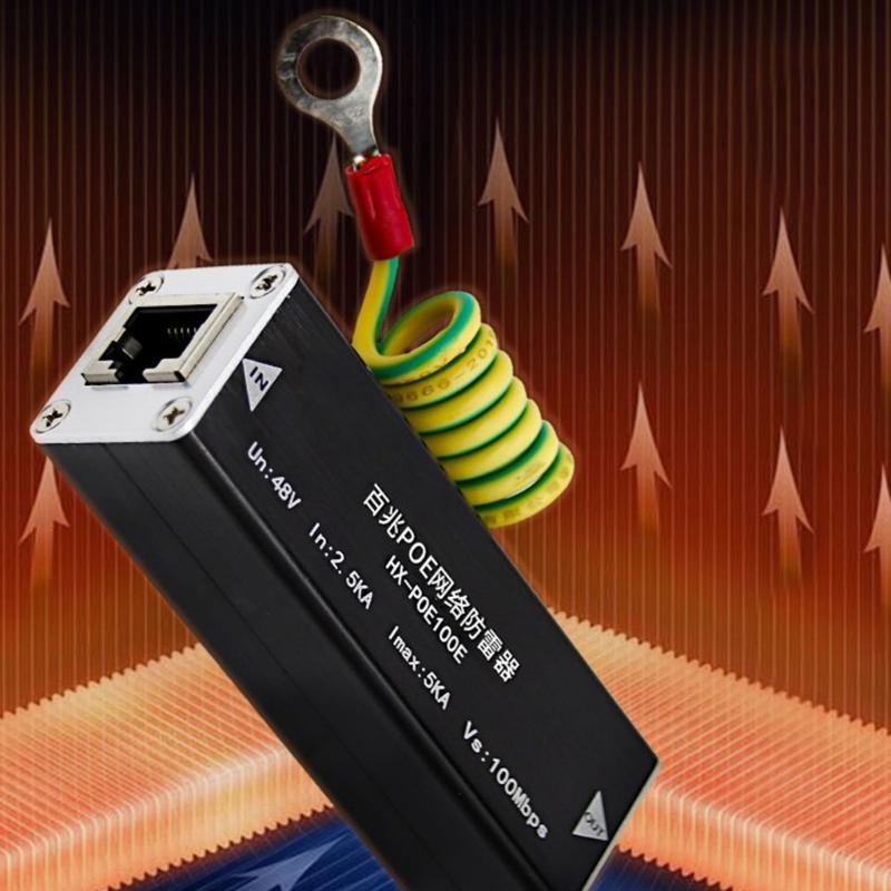 POE Surge Arrestor Ethernet Surge Protectors High Voltages Resistant Compatibility with IEEE802.3af/at Standards