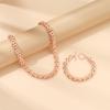 Hip Hop Necklace and Bracelet Set, Unique Minimal Stackable Clavicle Jewelry for Women