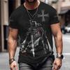 Men's Graphic Cross T Shirt Christian T Shirts Short Sleeve T Shirt 3D Print Crew Neck Shirt