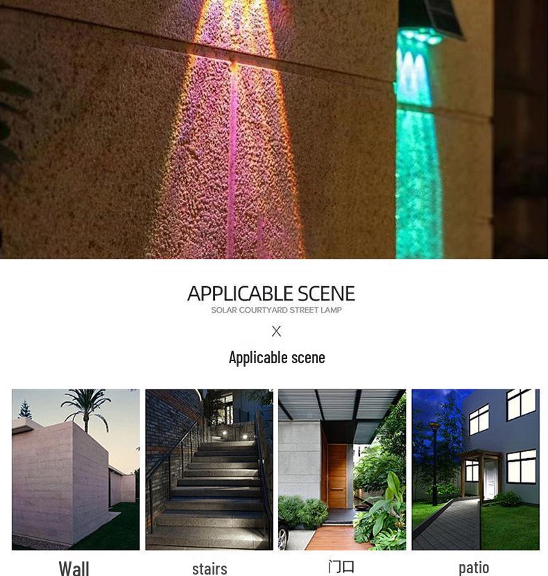 Solar LED Wall Washer Light for Garden & Villa Decor - Zero Electricity Bill