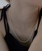 Alleun Silver 925 Ball Chain Long Necklace Bold (C Type)