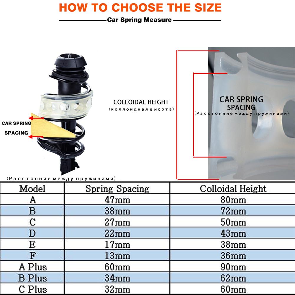 Hippcron 1PCS Car Shock Absorber  Auto-Buffers Spring Bumpers A/B/C/D/E/F Type Universal For Cars Cushion Suspension