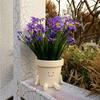 Cute Sitting Flower Pot, Adorable Face, Sturdy Resin  l, Suitable Gift, Decorative Garden Balcony Living   Window, 10x9x10cm, Resin