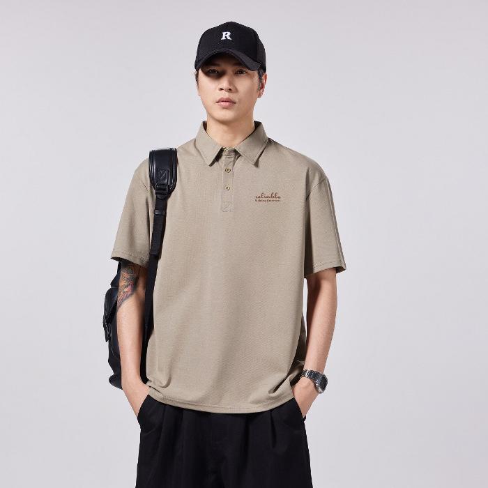 

Мужская футболка-поло с коротким рукавом, свободная, с отложным воротником, летняя, новая 3XL