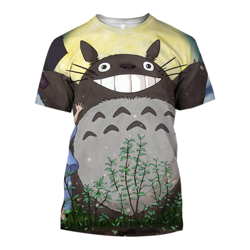 Mode dessin animé Anime T-shirt 3D imprimé Dragon chat motif femmes à manches courtes T-shirt décontracté col rond haut ample