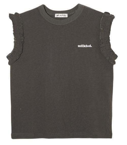 

Milkfed Casual Ruffle Tank Top in Charcoal Women s