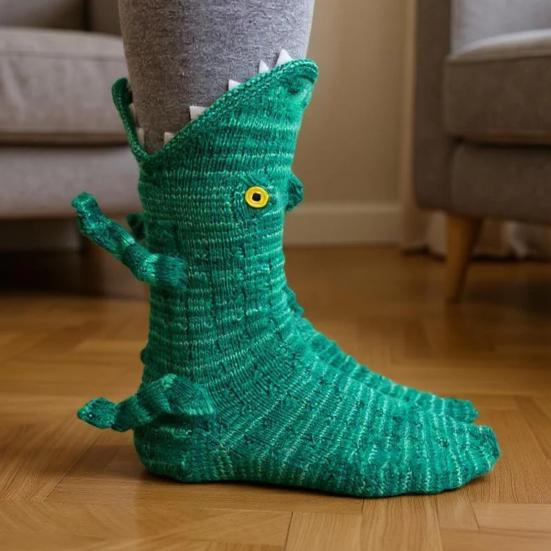 2 Pairs 3D Knit Animal Socks Hand Crocheted Animal Doll Socks Sloth Cute Warm Winter Socks for Men Women Animal Lovers Gifts