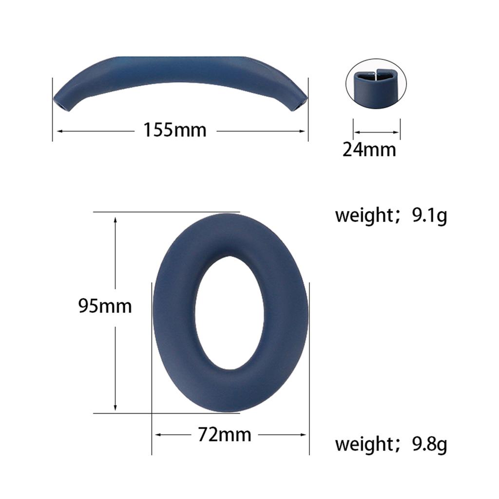 Coussinets d'oreille résistants à la transpiration Housse d'arceau pour QC45 QC35 QC25 QC15 AE2 Coussinets de casque Housse d'oreillettes lavable facilement Housse d'oreillette