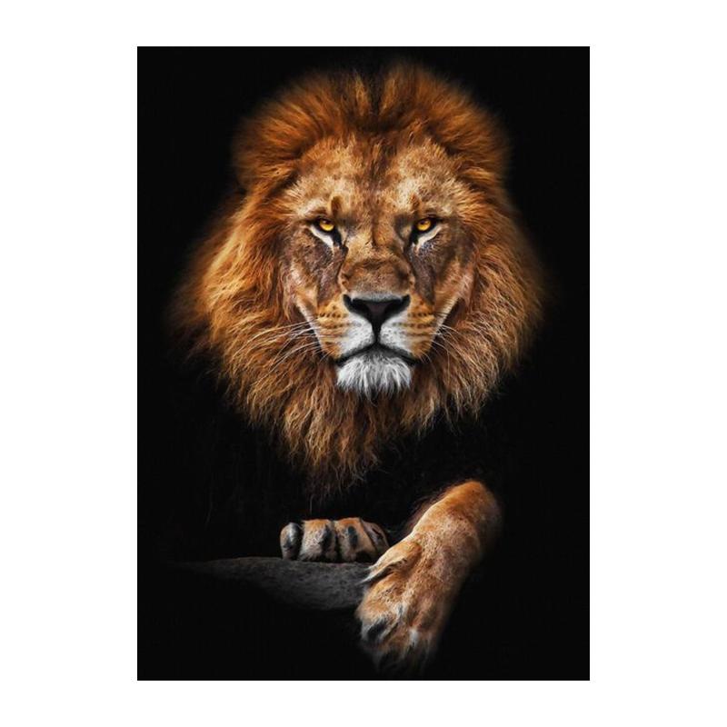 Schwarz-weiße Tiere Kunst Löwe Leinwand Malerei Moderne Poster und Drucke Wandbilder für Wohnzimmer Home Cuadros Dekor