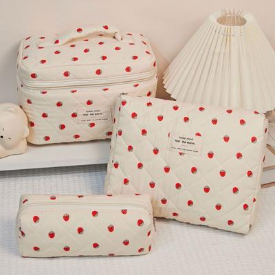 Large Capacity Cute Girl Cosmetic Bag Portable Quilting Bag Home Skin Care Products Storage Bag Travel Cosmetics Organizer